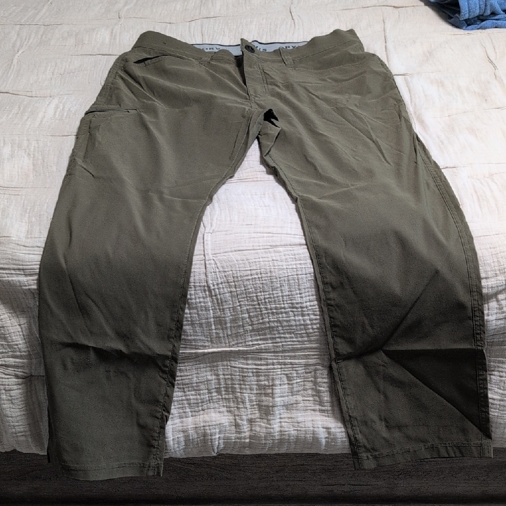 Orvis Green Chinos Durable Cotton Casual Wear